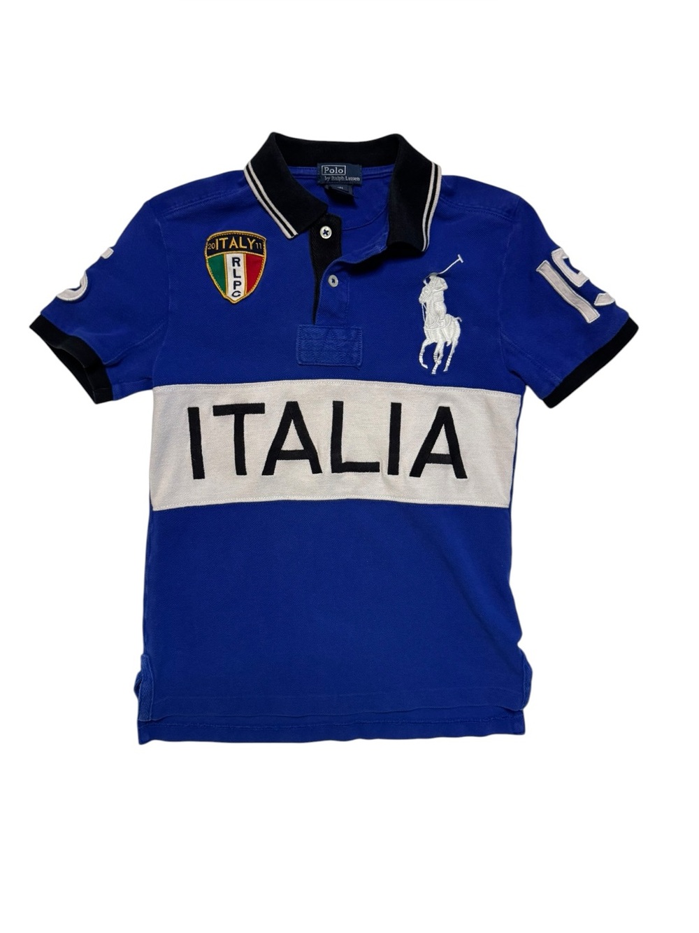 Big Pony Polo Ralph Lauren Italia Short Sleeve Polo Shirt Size 8 Royal Blue